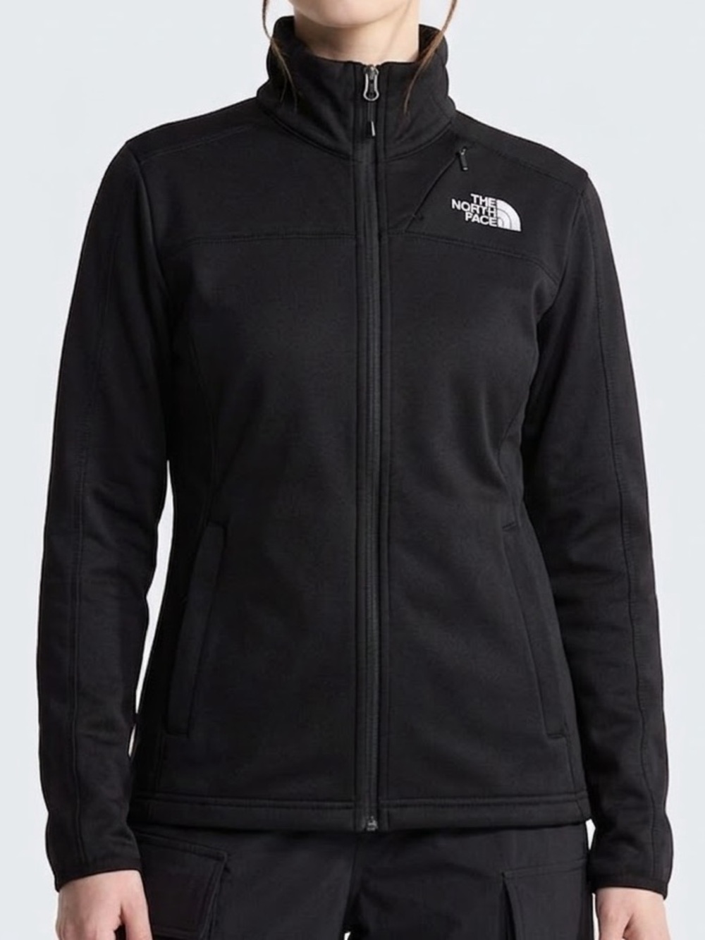 The North Face Black Performance Fitted Zip Track Jacket Womens Size XS Gorpcore